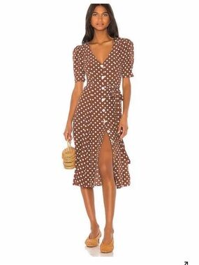 LPA | Dresses | Lpa Seina Linen Keyhole Neckline Midi Dress Influencer  Favorite | Poshmark
